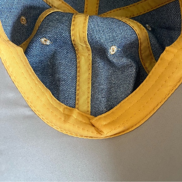 NWT Mykonos Rhinestone Embellished Blue Denim Baseball Hat Cap Adjustable Back - Picture 11 of 11